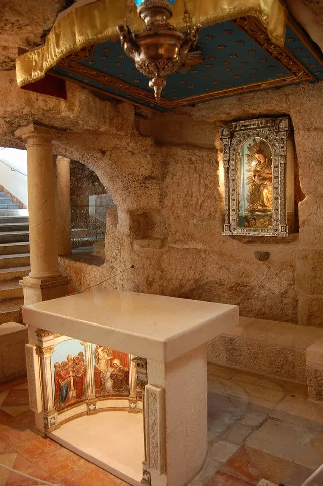 The inside of the chapel. Synn Wang Inside of the Milk Grotto, Bethlehem