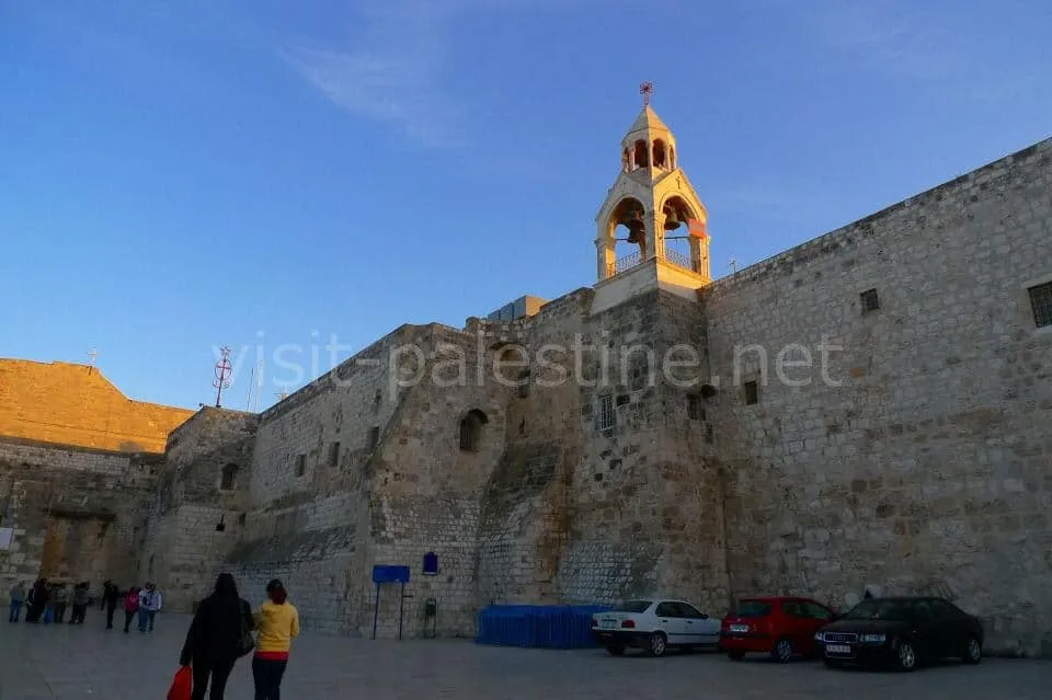 It is said that the church changed to a citadel-like look in the Crusades era. The Church of the Nativity appearance, Bethlehem