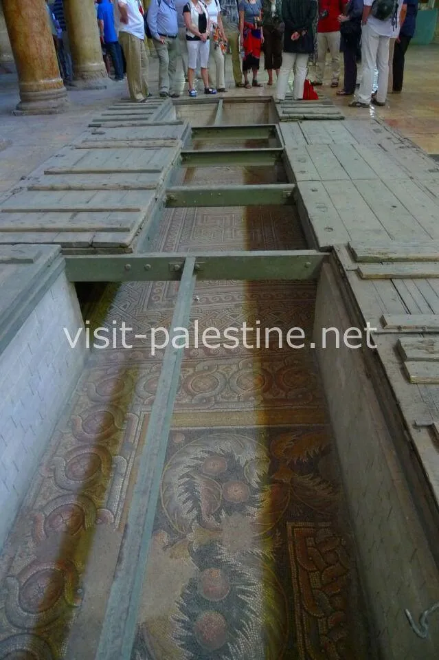 These mosaics have been conserved since the era of Constantine the Great. The floor mosaic of the Nativity of the Church