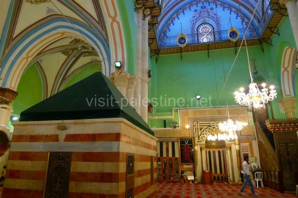 Isaac Hall of Abraham mosque. Tombs of Prophets and the entrance into the Garden of Eden are here. Isaac Hall of Abraham mosque, Hebron