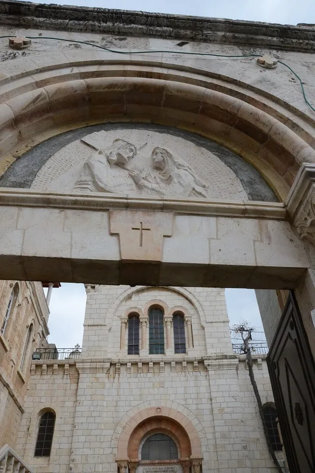 The church was built in 1881. Sek Keung Lo Jerusalem Via Dolorosa the 4th station