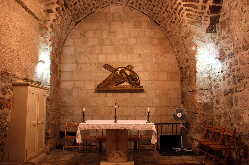 The chapel in 7th Station Anton 17 Jerusalem Via Dolorosa the 7th station