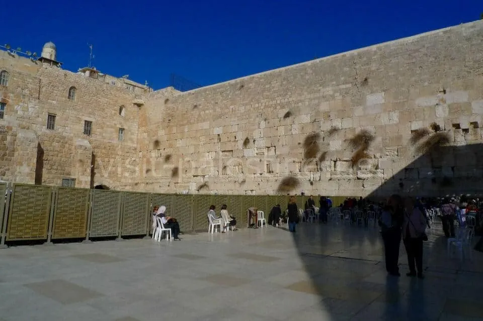 The Western Wall. The large blocks of lower courses are Herodian. Jarusalem Western Wall