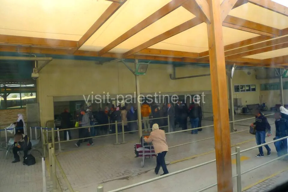 Arriving at the immigration office after passing through Allenby (King Hussein) Bridge. Israel immigration office at Allenby Bridge