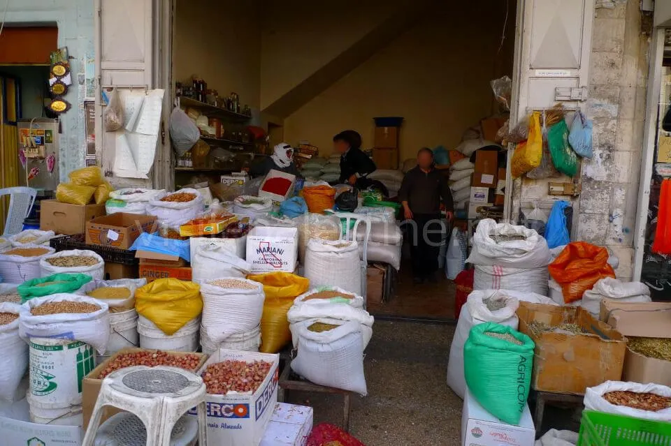 A herb shop in Nablus Old City A herb shop in Nablus Old City